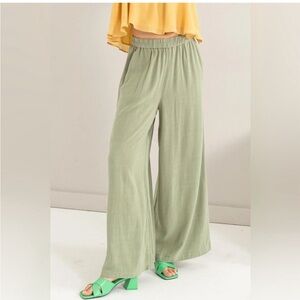 Sage Linen Blend Pants